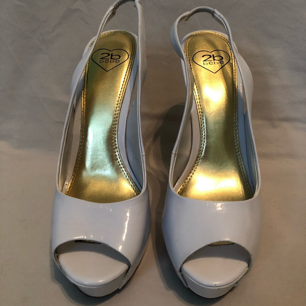 White BeBe Heels